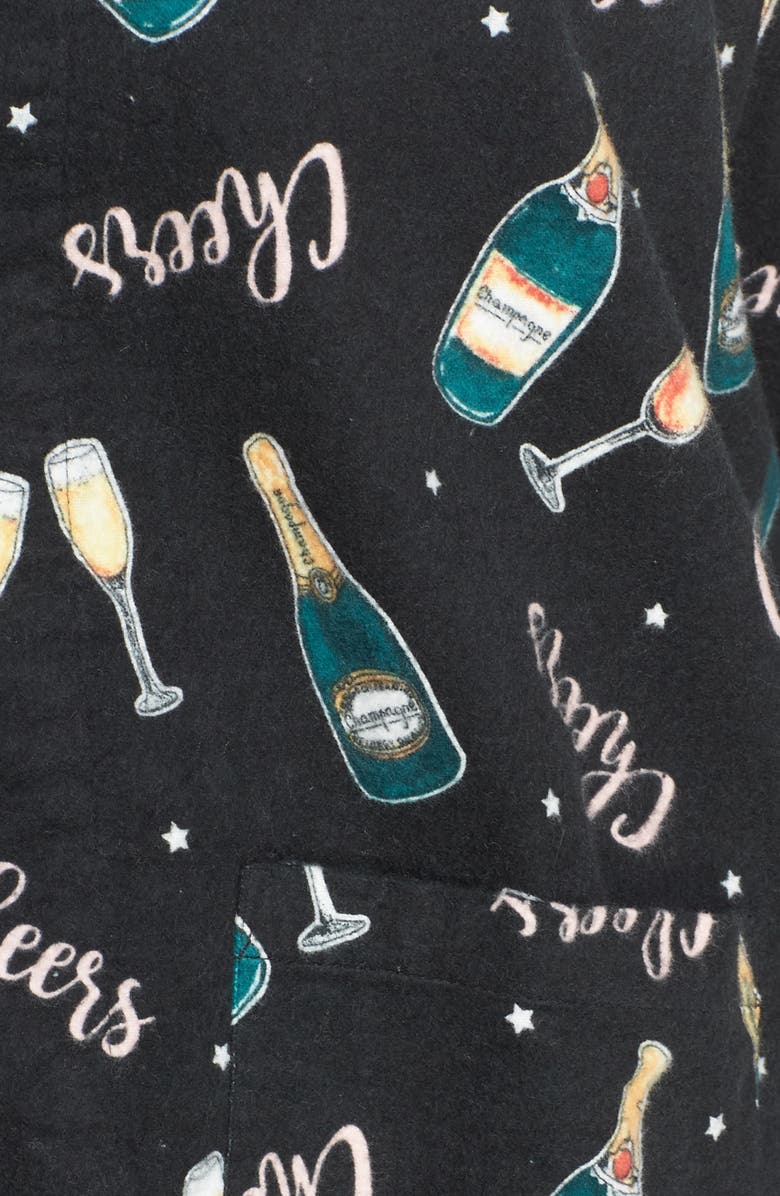 PJ Salvage Print Flannel Pajamas, Alternate, color,