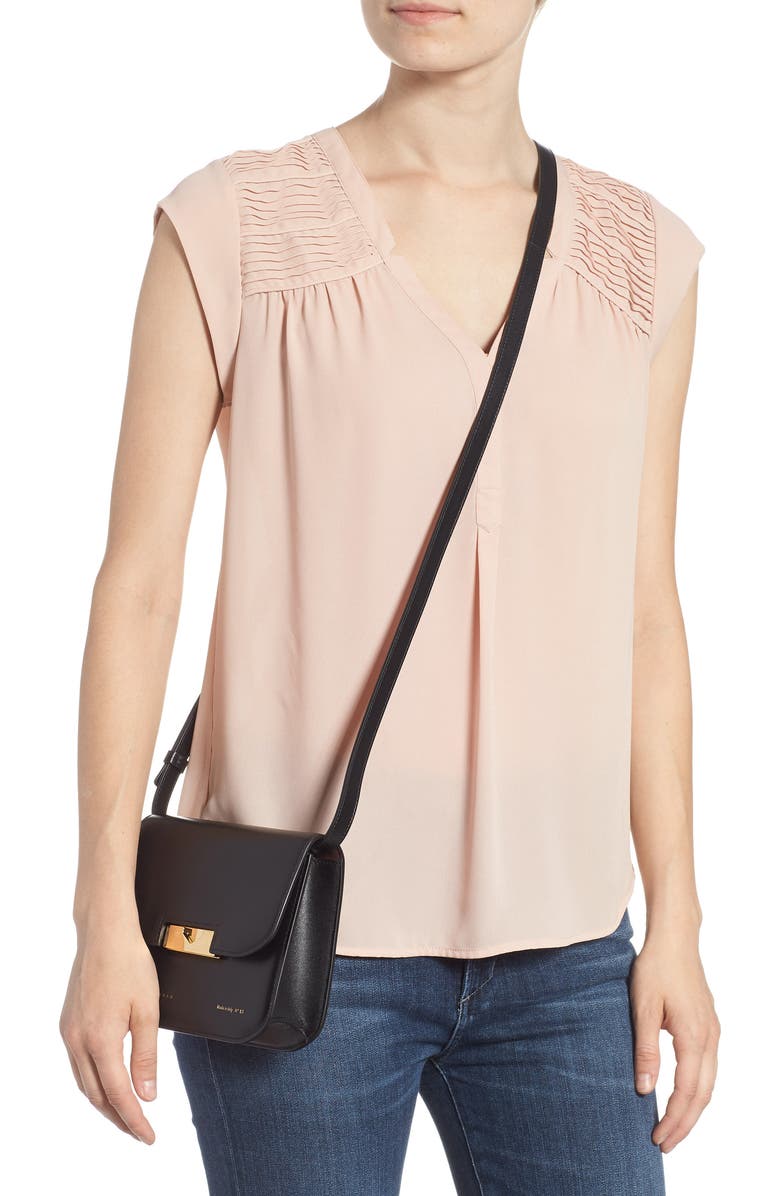 Victoria Beckham Eva Calfskin Leather Crossbody Bag, Alternate, color,