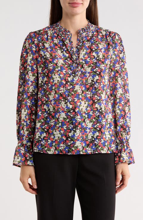 Georgette Button Front Top