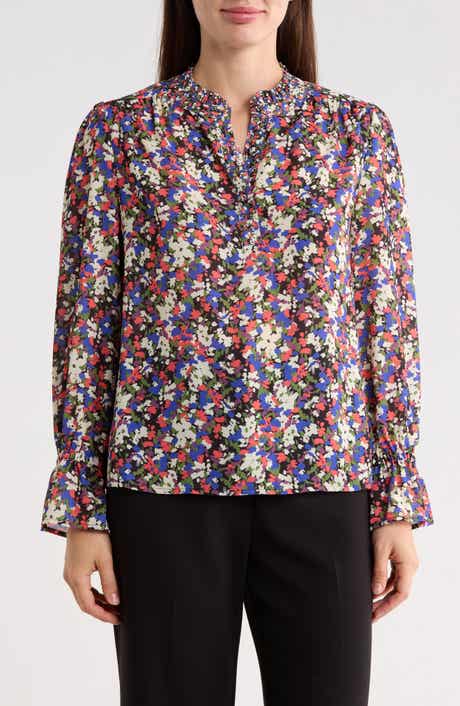 Georgette Button Front Top