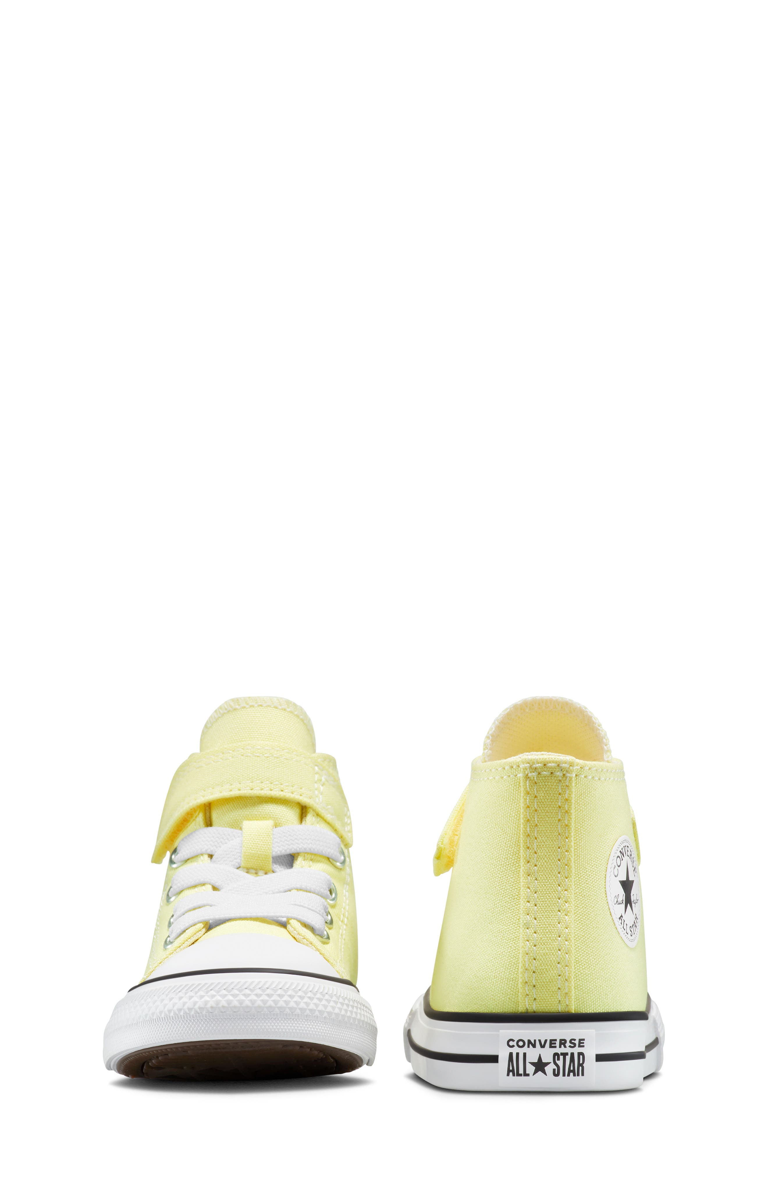 Converse Kids
 Chuck Taylor All Star Easy On Canvas High Top Sneaker, Alternate, color, Lemon Slushy