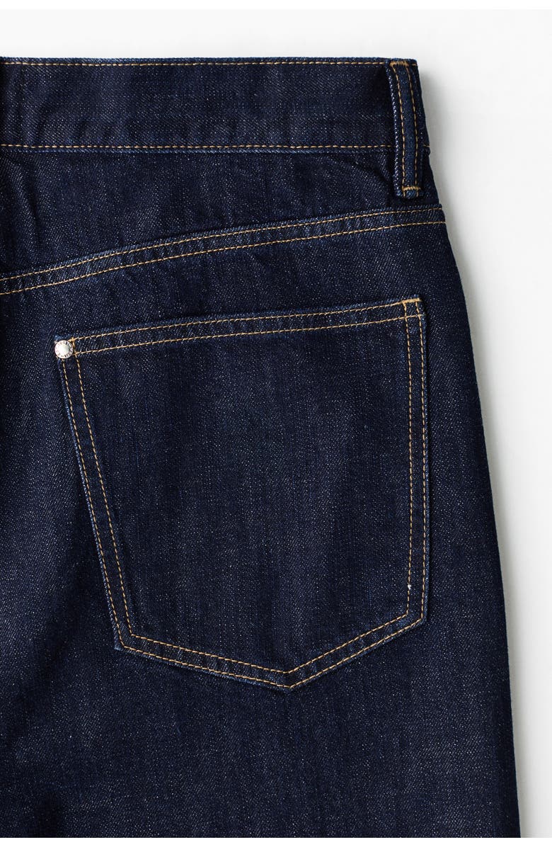 H&M Baggy Twist-detail Denim Shorts, Alternate, color, Dark Denim Blue