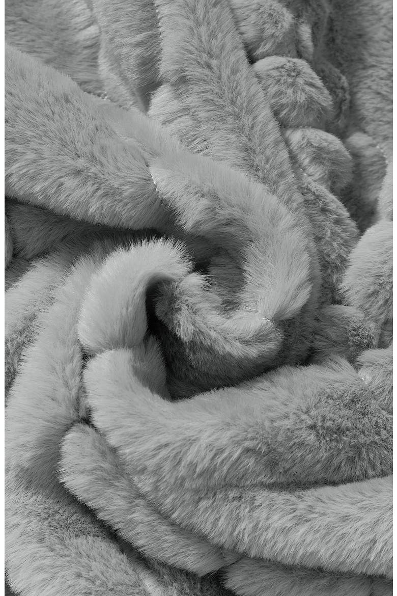 Pelt Throwing BCBG Embroidered Faux Fur Throw Blanket | Nordstromrack