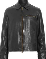 AllSaints Miller Lambskin Leather Biker Jacket