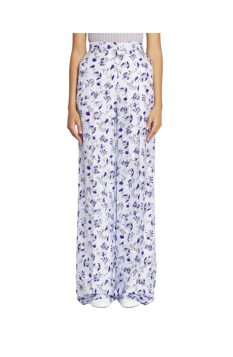 Lanvin Printed Wide Leg Silk Pants, Alternate, color,