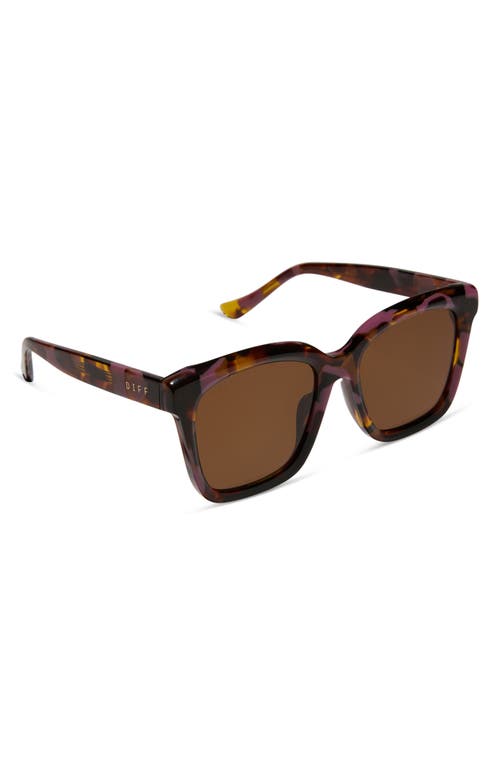 Diff Meredith 54mm Square Sunglasses In Brown