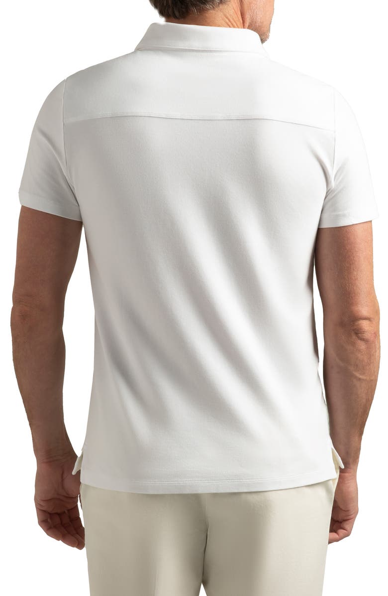 Hypernatural Biscayne Slim Fit Cotton Blend Piqué Golf Polo, Alternate, color, White