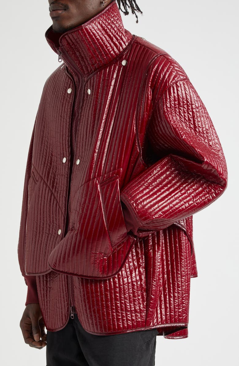 Eckhaus Latta Line Quilted Jacket with Removable Vest, Alternate, color,