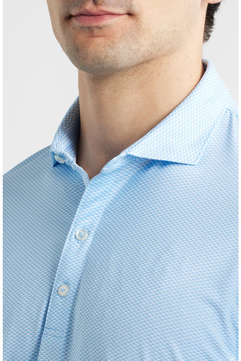 Rud Geo Print Performance Jersey Polo, Alternate, color, MALIBLU