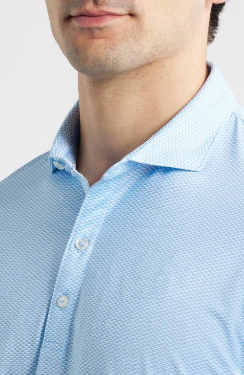 Johnnie-o Rud Geo Print Performance Jersey Polo In Animal Print