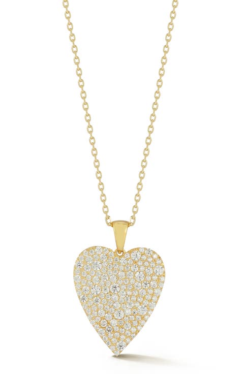 Pavé Heart Pendant Necklace