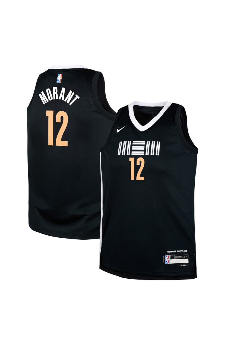 Nike Youth Nike Ja Morant Black Memphis Grizzlies Swingman Replica Jersey - City Edition, Main, color,