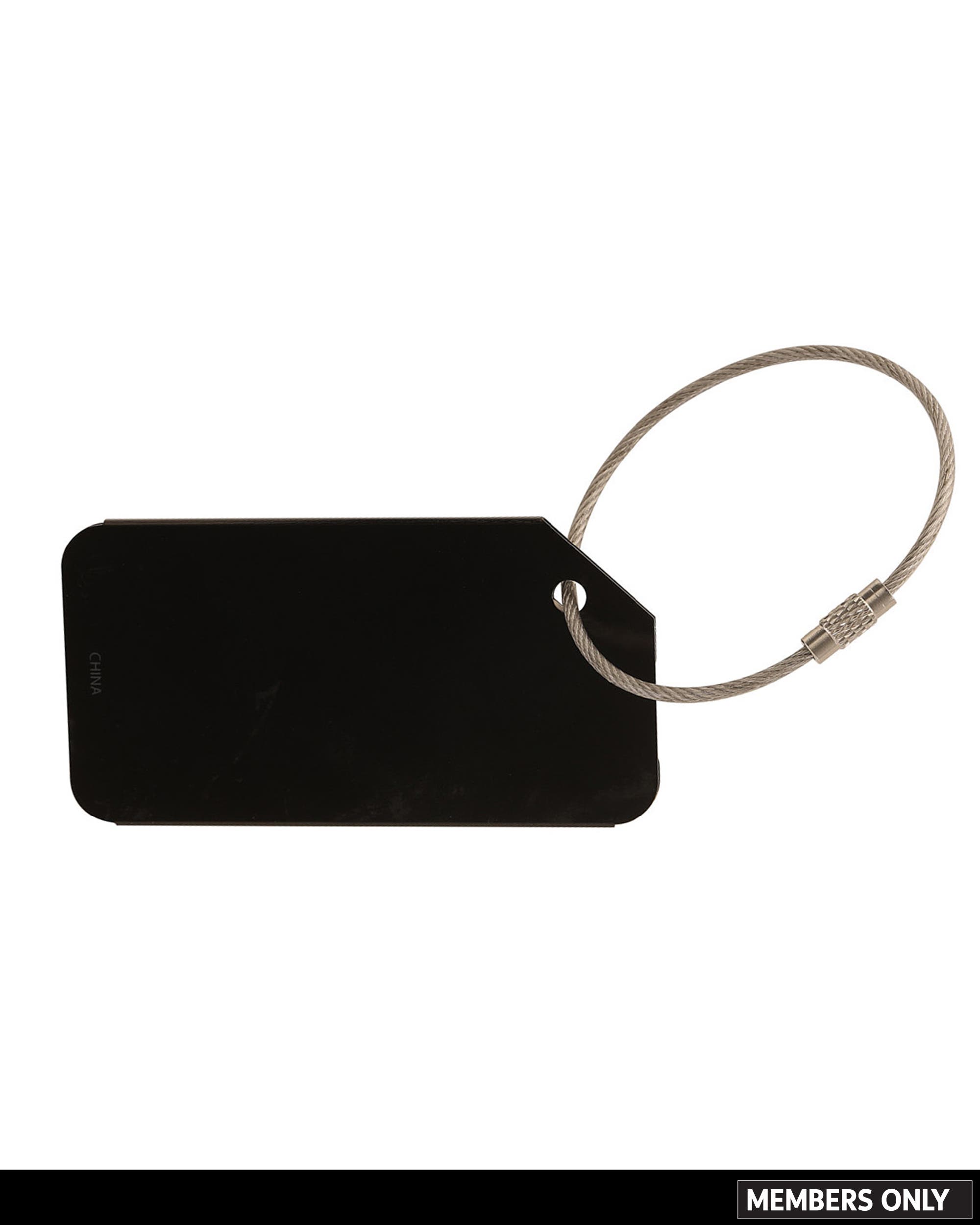 Members Only Luggage Tags, Set of 3 Durable Metal Travel Tags, Alternate, color, Black