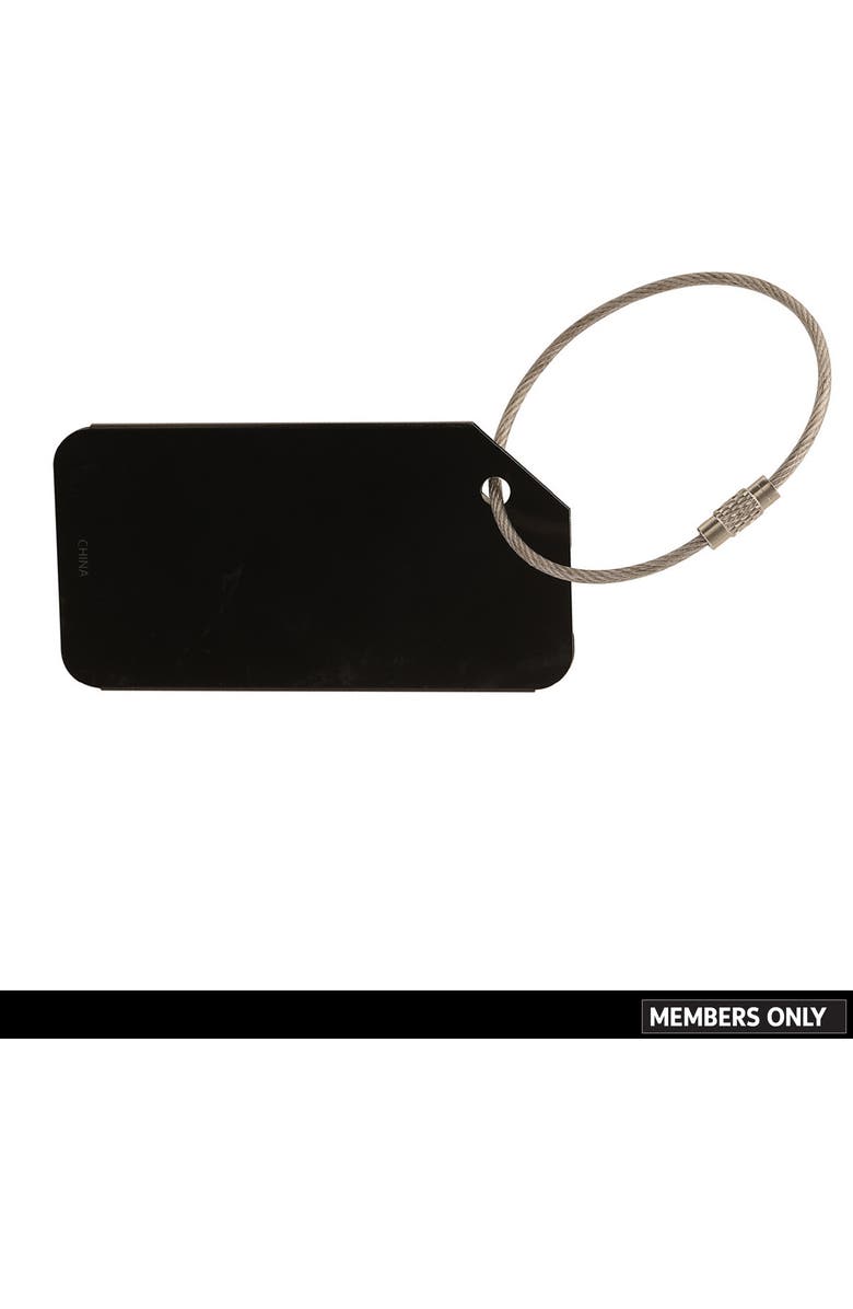 Members Only Luggage Tags, Set of 3 Durable Metal Travel Tags, Alternate, color, Black