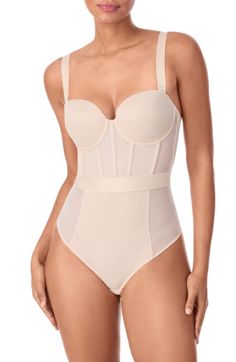 Sheers Strapless Underwire Bodysuit