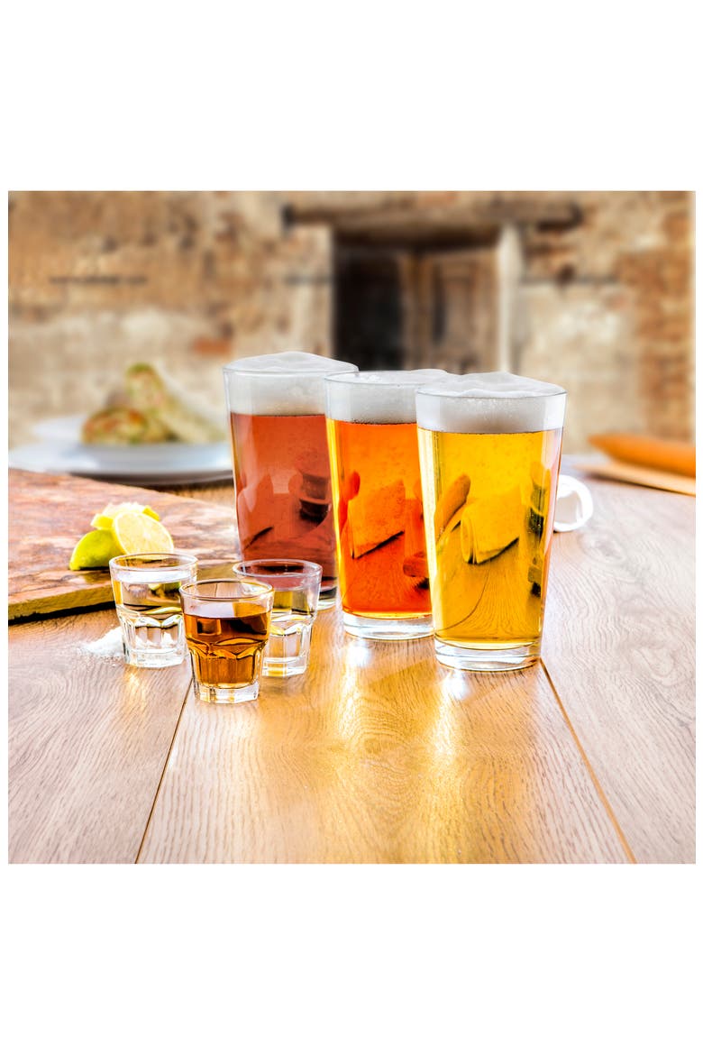 Barca Set of 12 Mixing Pint Glasses, Alternate, color, CLEAR
