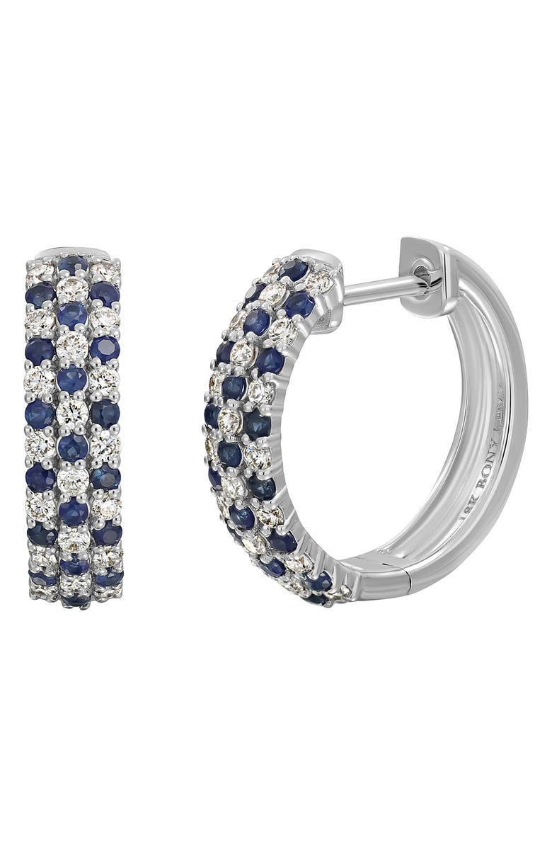Bony Levy El Mar Gemstone & Diamond Hoop Earrings, Main, color, 