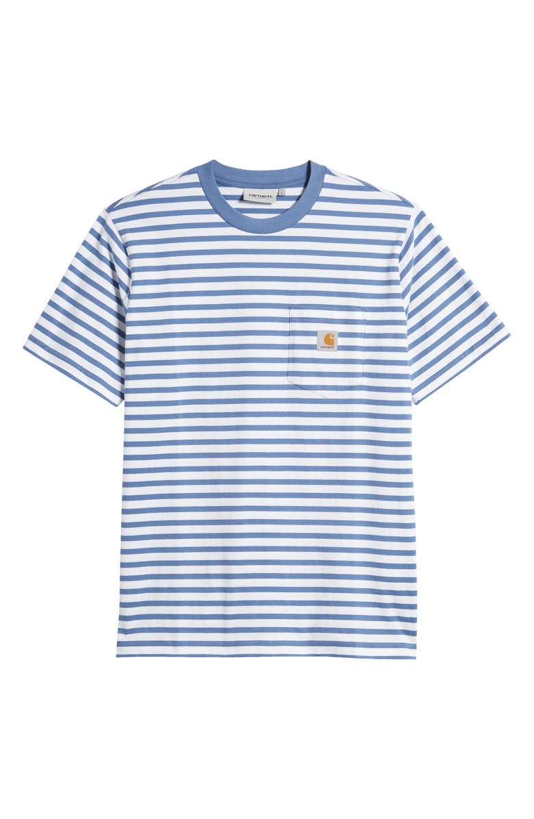 Carhartt Work In Progress Seidler Stripe Logo Pocket T-Shirt, Alternate, color, 