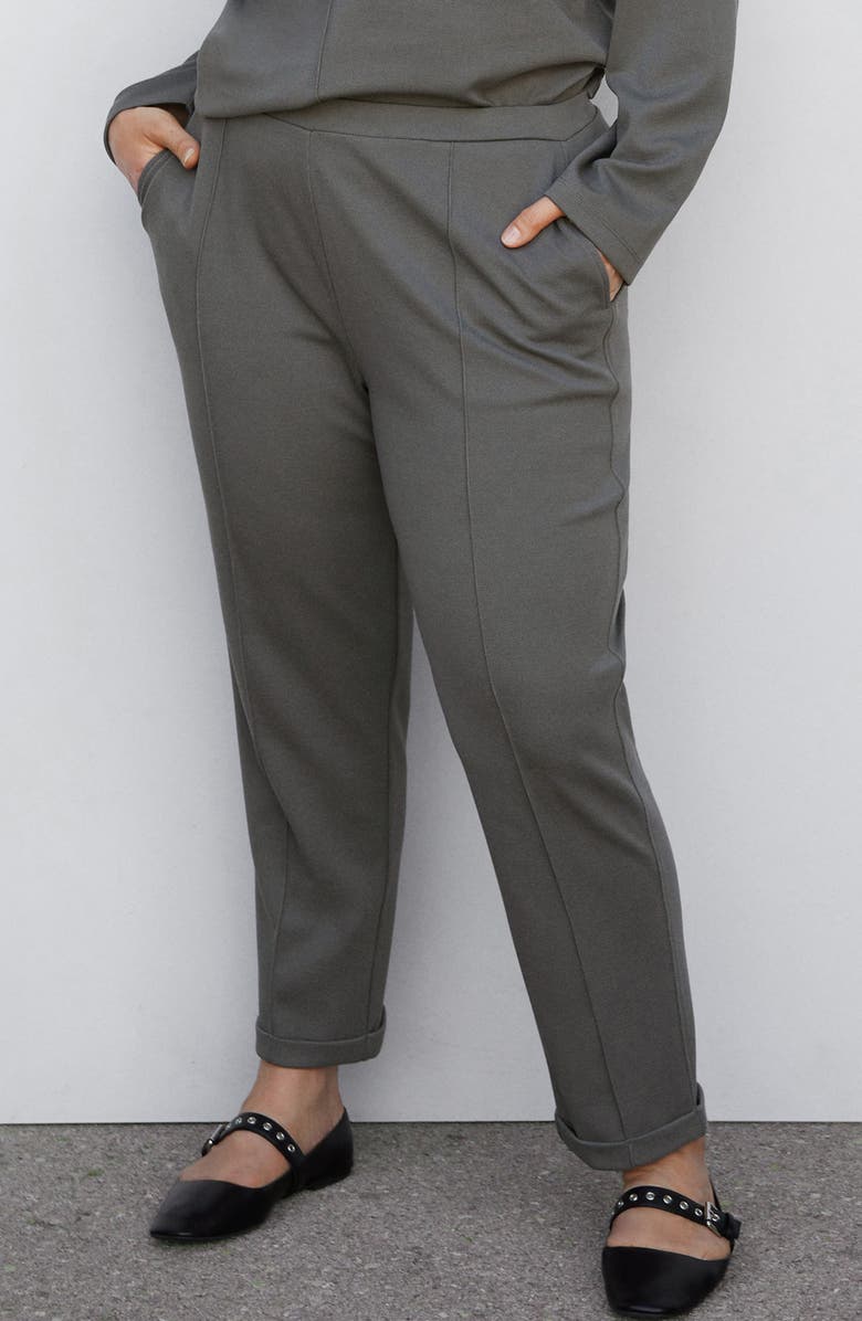 MANGO Cuffed Seam Detail Lounge Pants, Alternate, color, 
