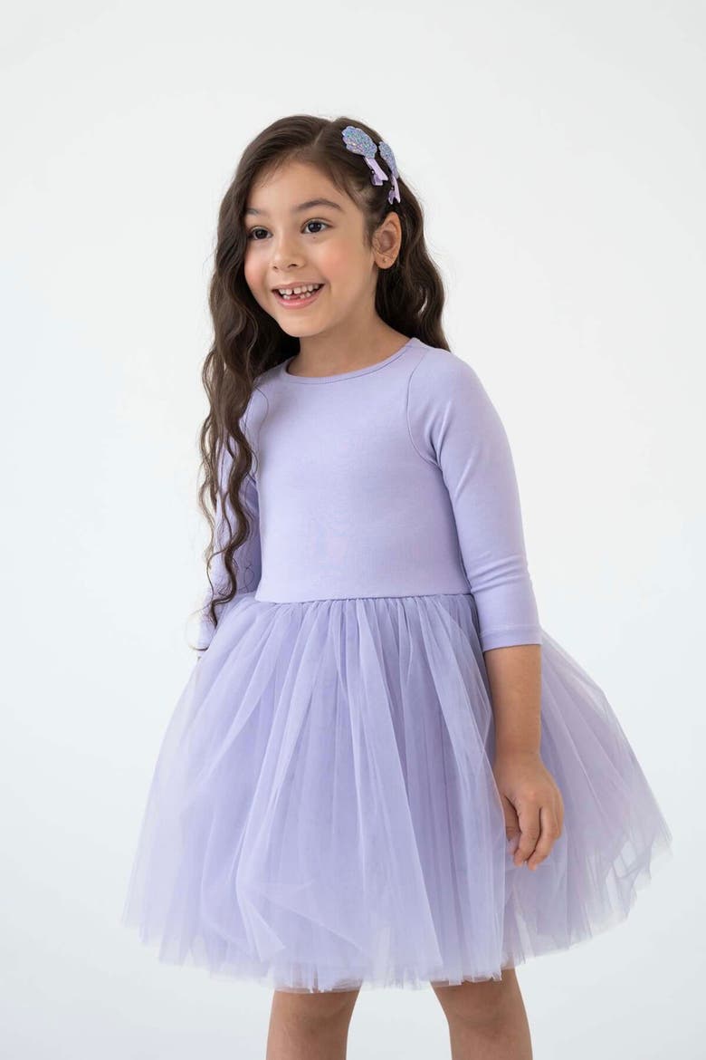 Cotton Tulle Dress, Alternate, color, Purple Bloom