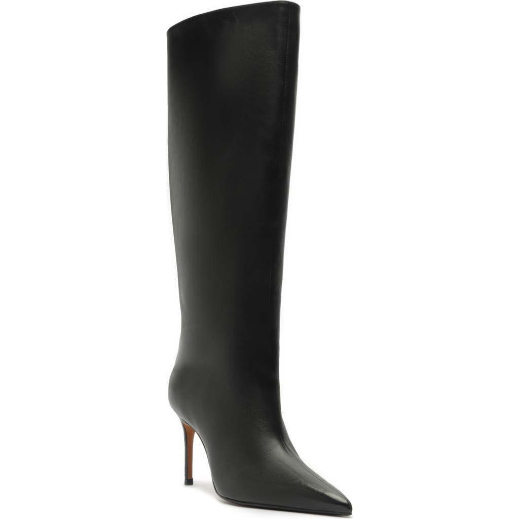 Schutz Ellen Up Pointed Toe Boot In Black