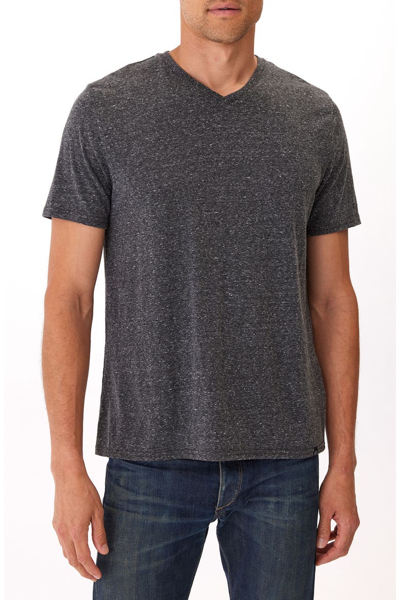 V-Neck T-Shirt, Main, color, HEATHER BLACK
