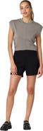 Rebody Active Nadine Scuba Knit Shirring Top
