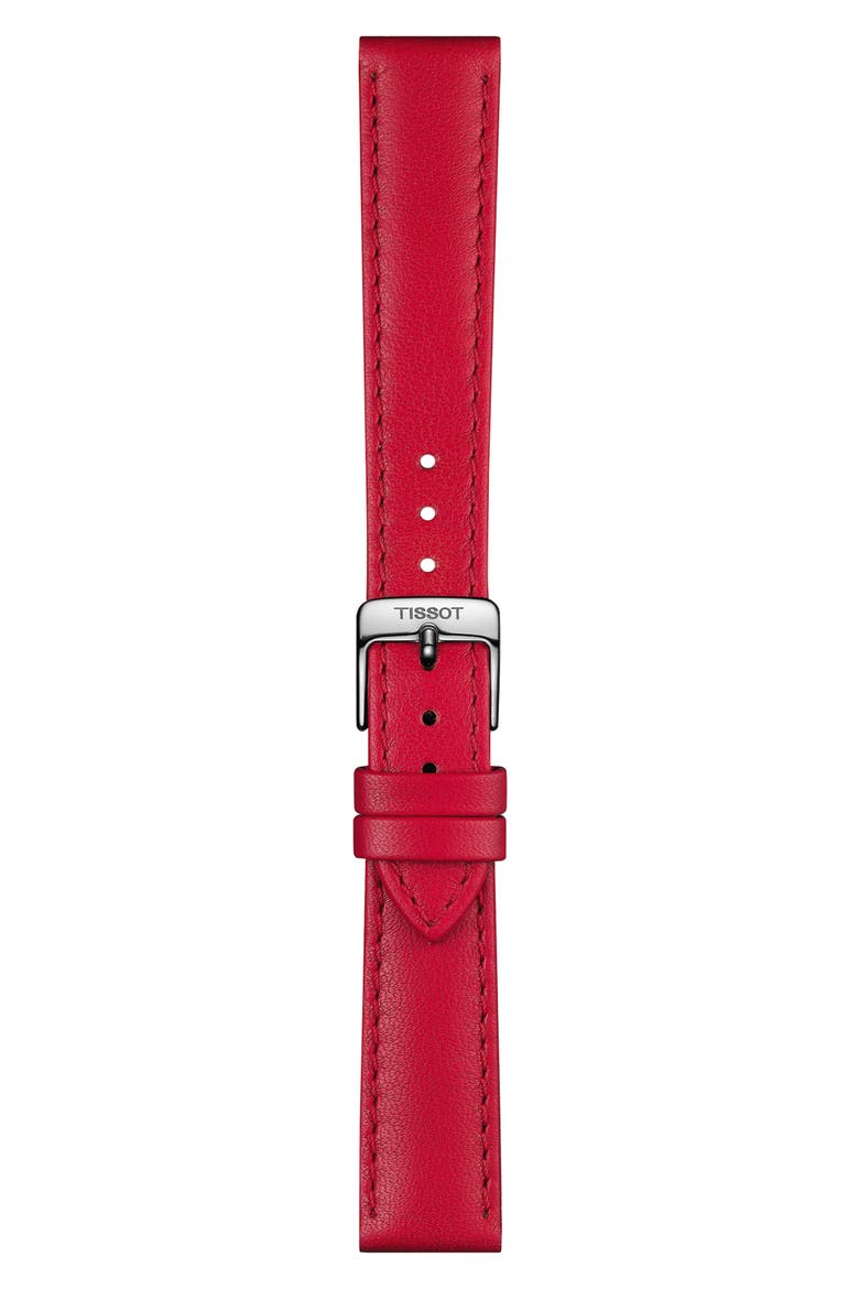 Bella Ora Piccola Leather Strap Watch, 38mm, Alternate, color, SILVER