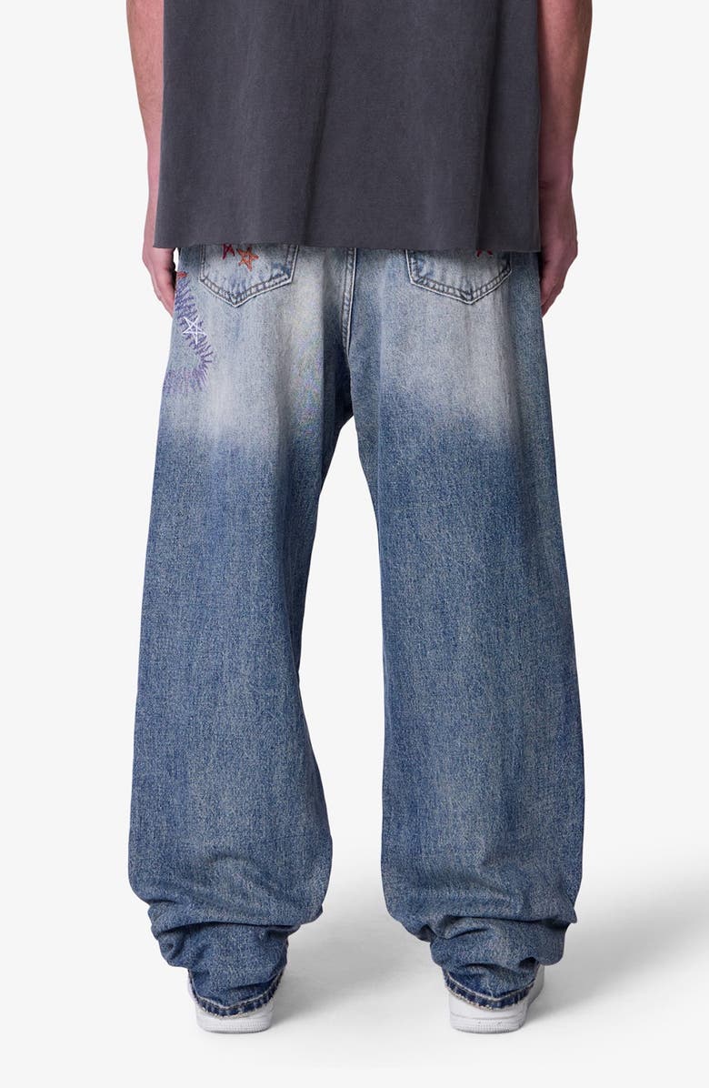 mnml Embroidered Star Ultra Baggy Jeans, Alternate, color, 