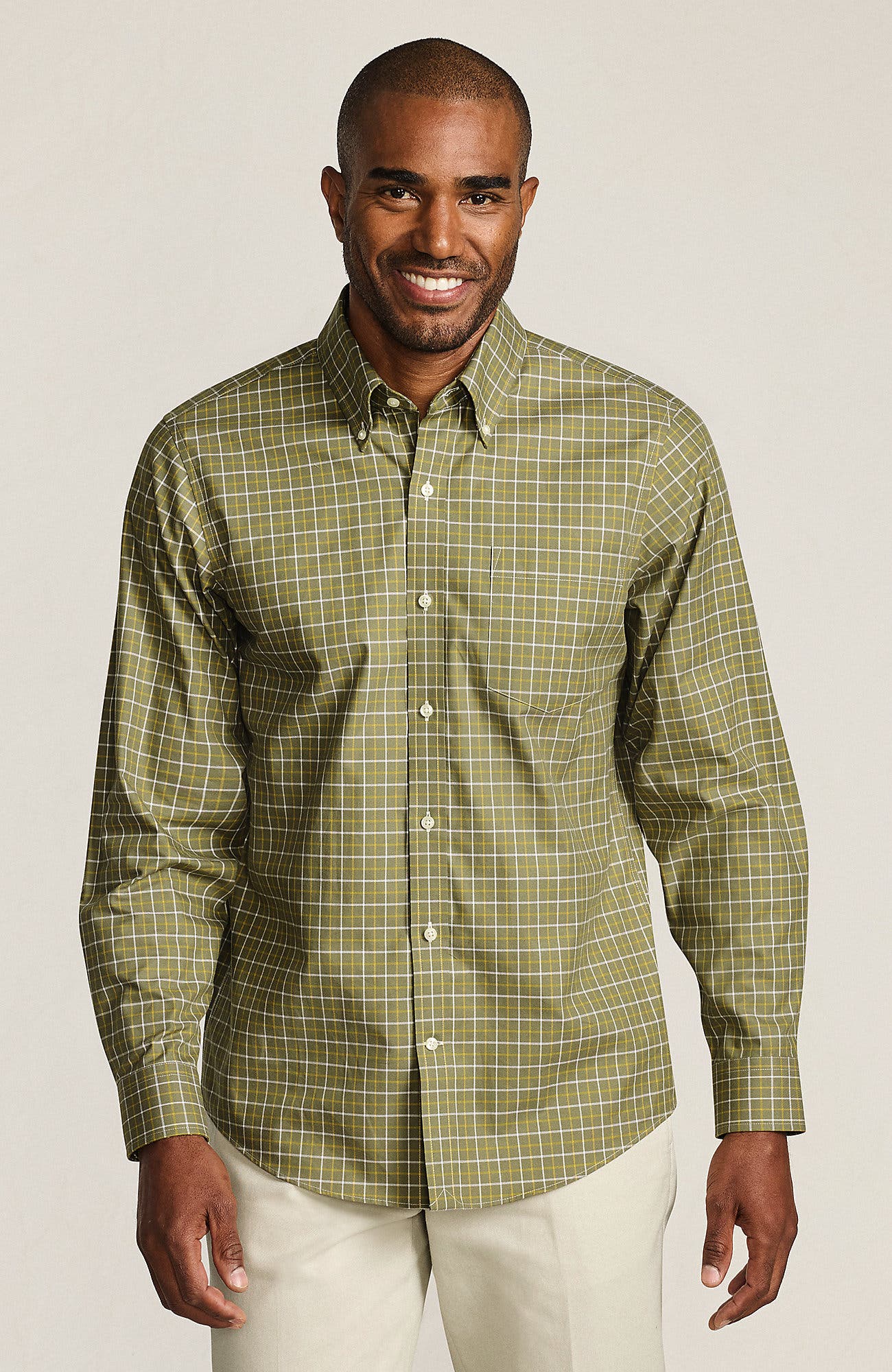 River Stone Green/Gold Plaid