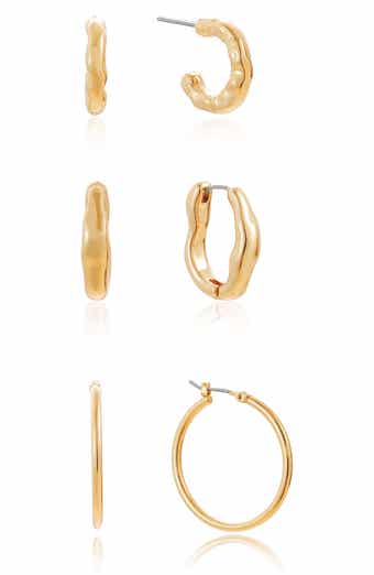 Ettika Set of 3 Hoop Earring Set