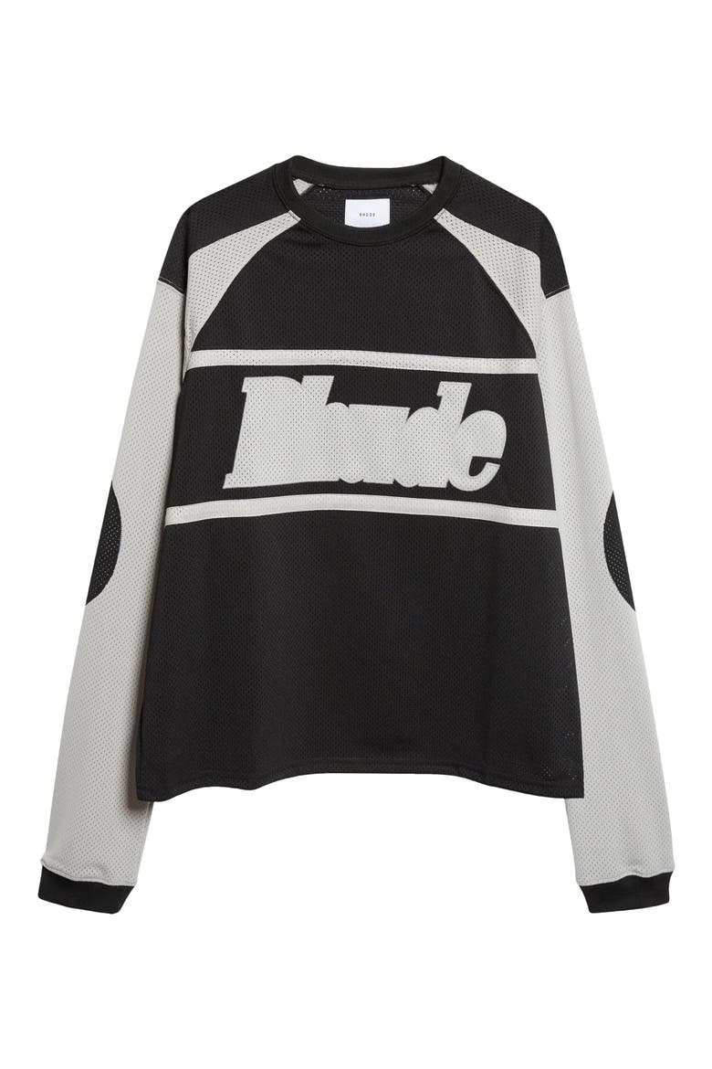 Moto Mesh Shirt, Alternate, color, BLACK / GREY