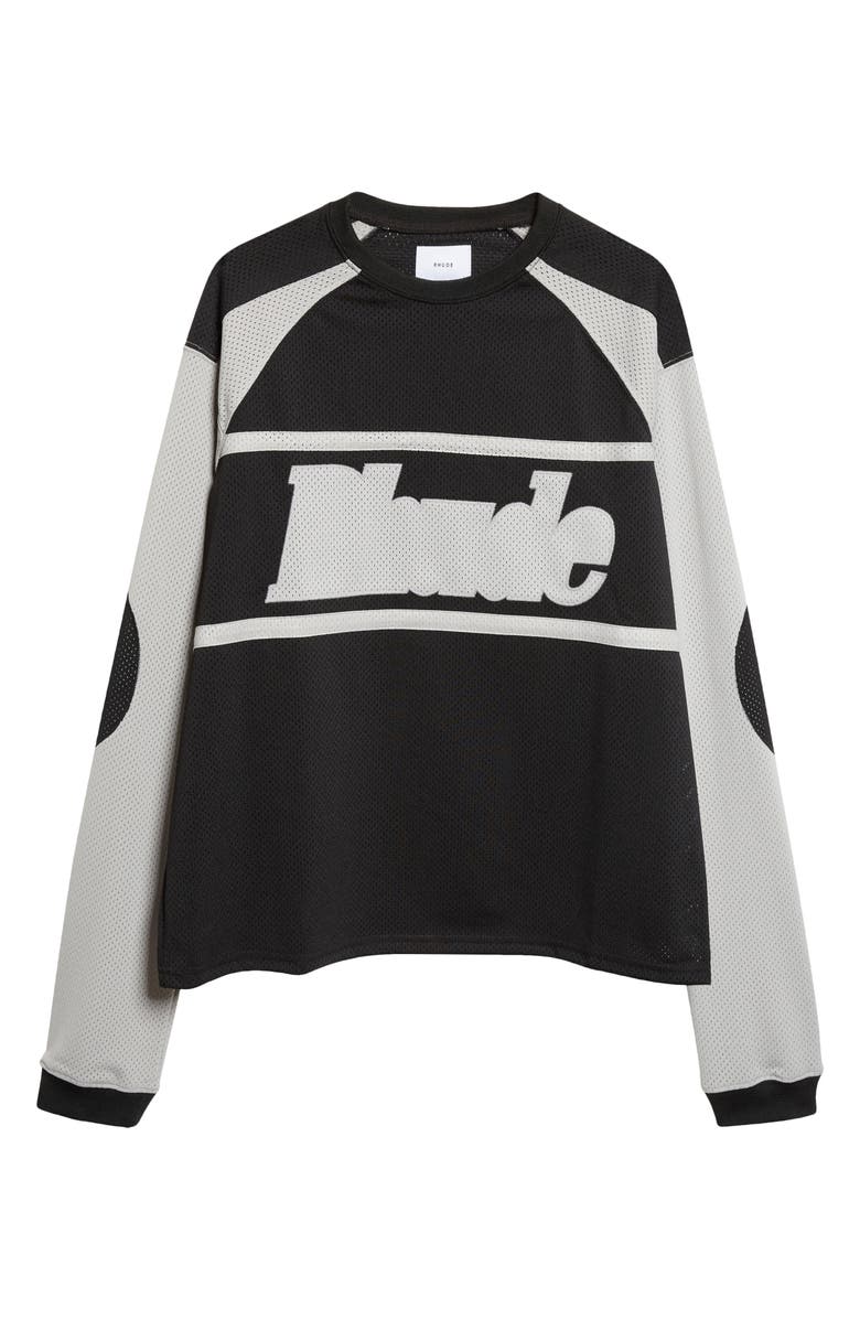 Rhude Moto Mesh Shirt, Main, color, Black / Grey