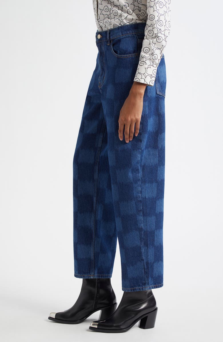 Marimekko Maridenim Vaihe Jäkälä Barrel Leg Jeans, Alternate, color, Mid Indigo