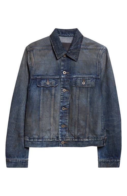 Rick Owens Drkshdw Long-sleeved Denim Jacket In Blue