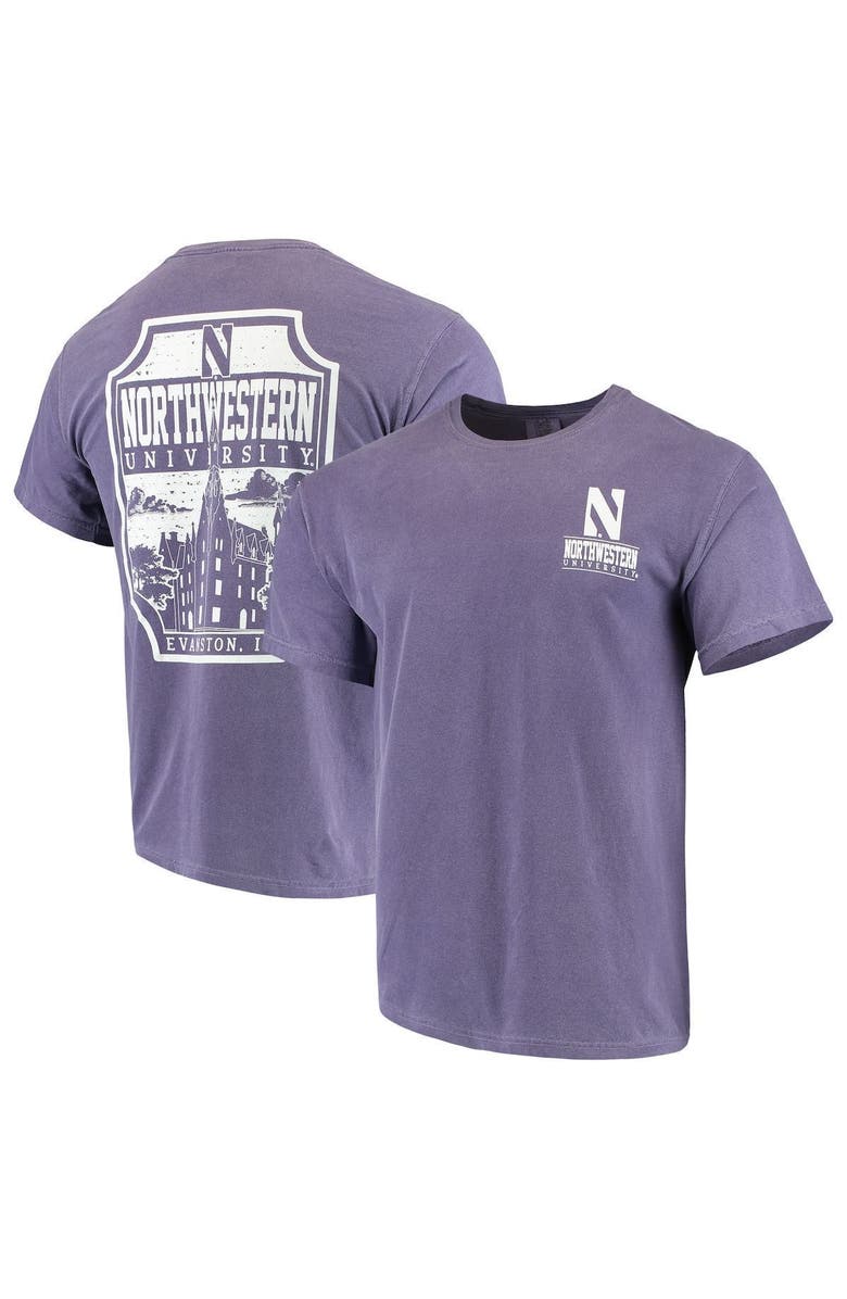 IMAGE ONE Men's Purple Northwestern Wildcats Comfort Colors Campus Icon T-Shirt, Main, color,