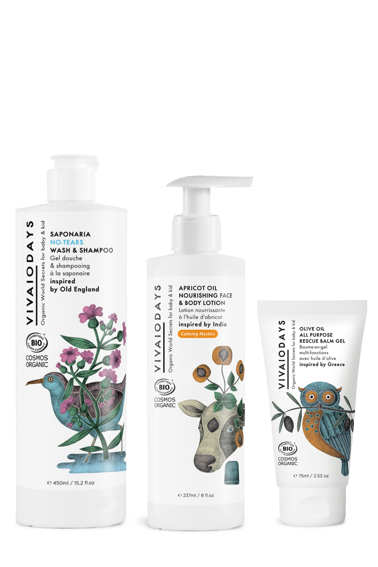 Daily 3-Step Ritual Bundle Cleanse, Hydrate, Soothe, Main, color, White