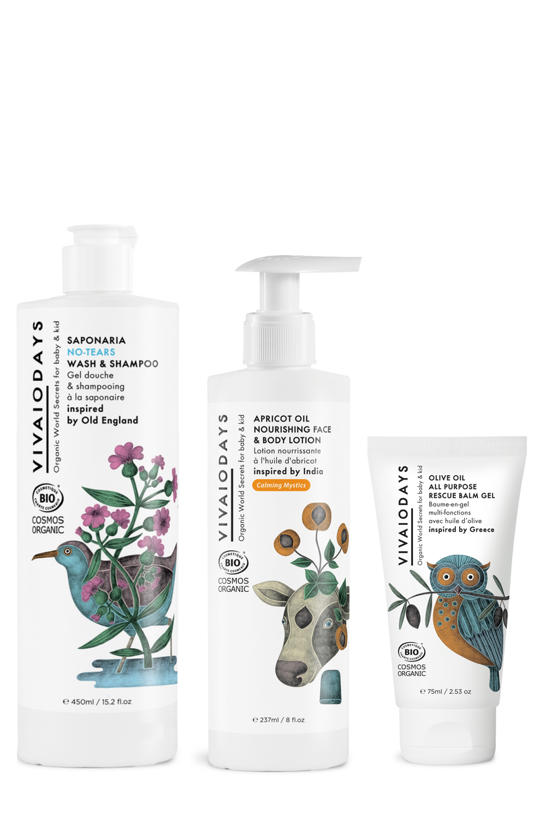 VIVAIODAYS Daily 3-Step Ritual Bundle Cleanse, Hydrate, Soothe, Main, color, White