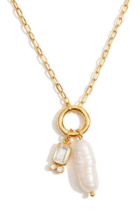 Pearl Shimmer Pendant Necklace