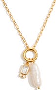LA MENO Pearl Shimmer Pendant Necklace