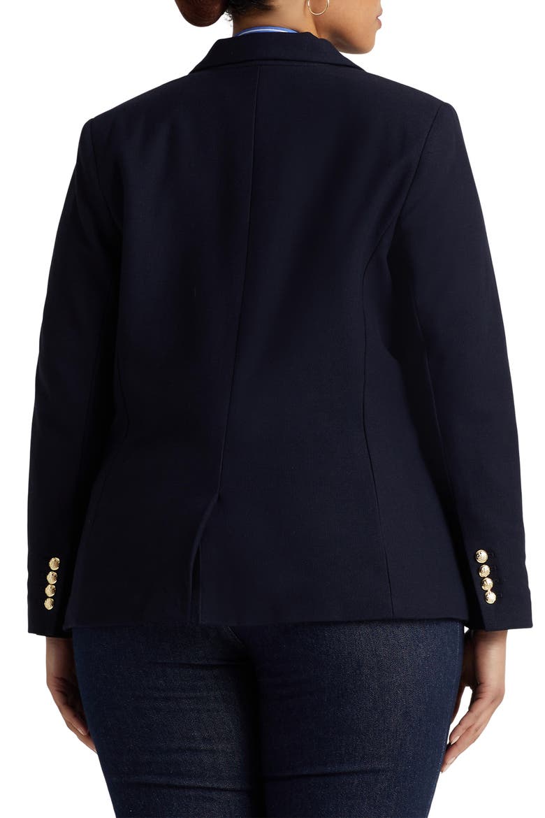 Monogram Stretch Cotton Blazer, Alternate, color, LAUREN NAVY