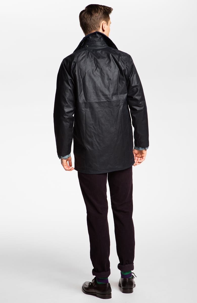 Barbour 'Beaufort' Regular Fit Weatherproof Waxed Jacket, Alternate, color, Navy