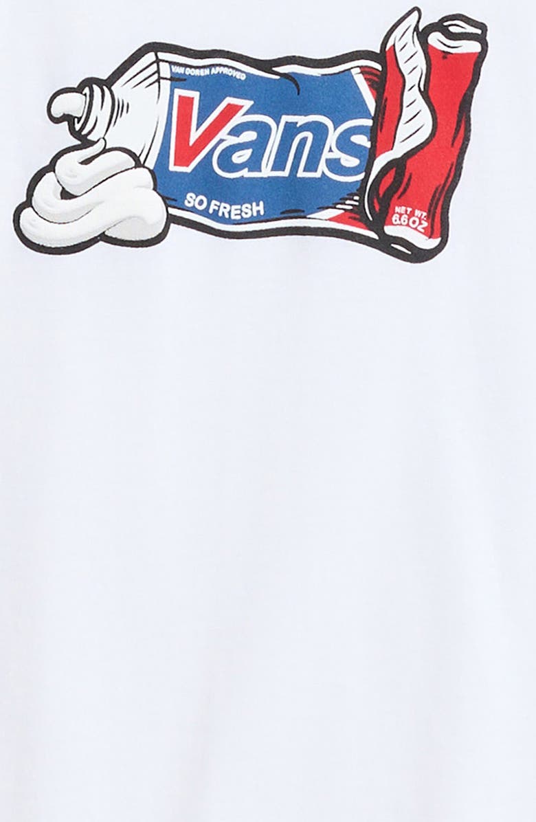 Vans Kids' Fresh Logo Cotton Graphic T-Shirt, Alternate, color, White