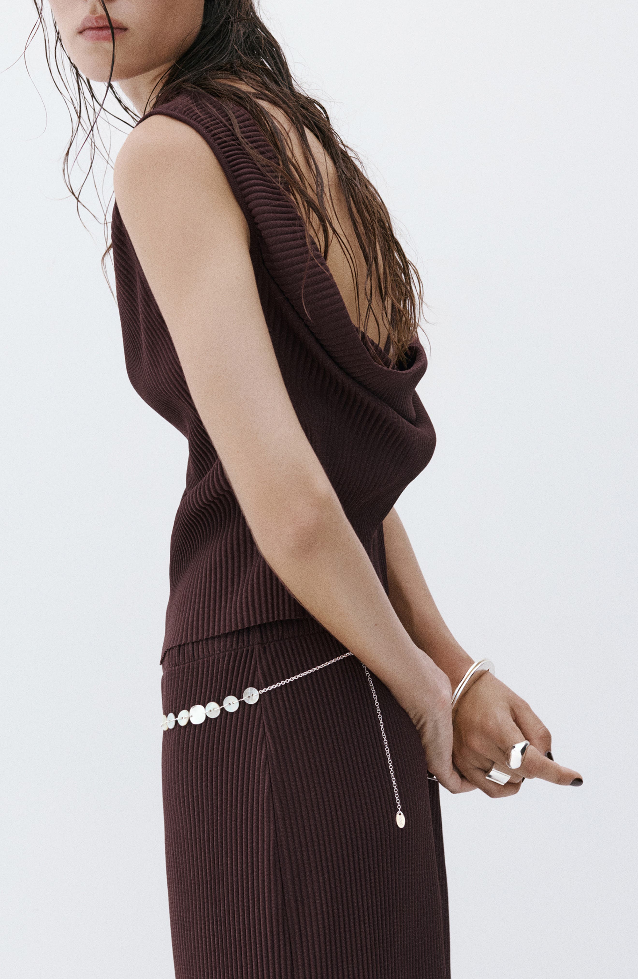 MANGO Bead Detail Textured Sleeveless Top (Women) | Nordstrom