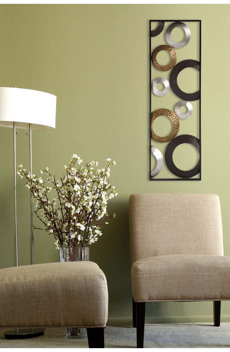 STRATTON HOME DECOR Metallic Geometric Panel Wall Decor, Alternate, color, 
