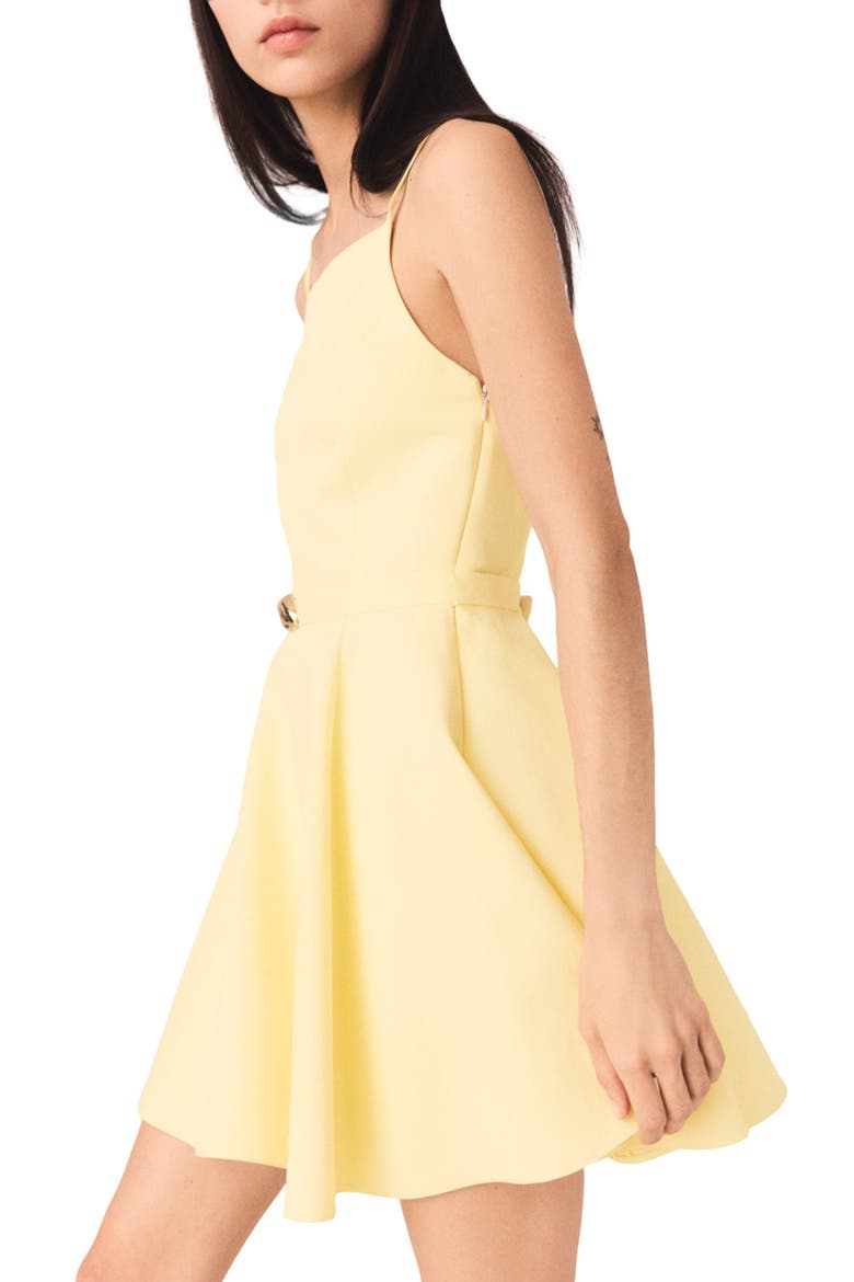 Strappy flared dress, Alternate, color, Pale yellow