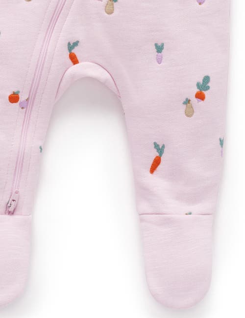 Purebaby Embroidered Fleece Footie