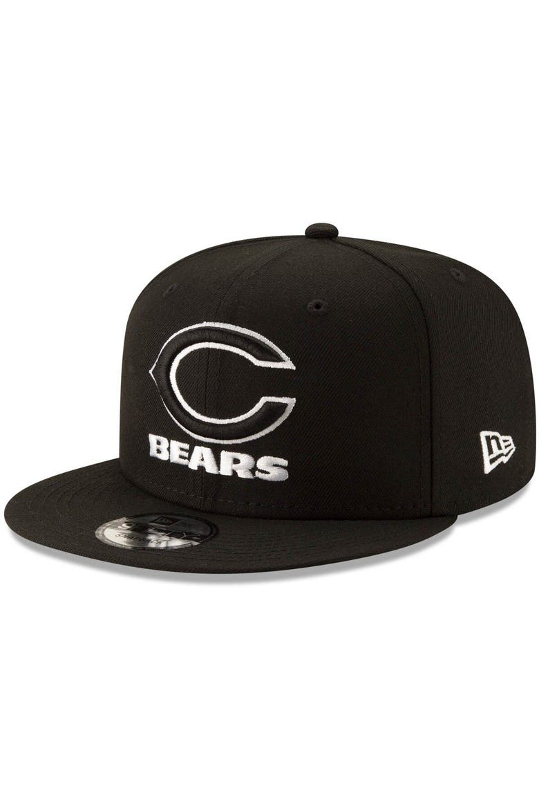 Men's New Era Black Chicago Bears B-Dub 9FIFTY Adjustable Snapback Hat, Main, color, Black