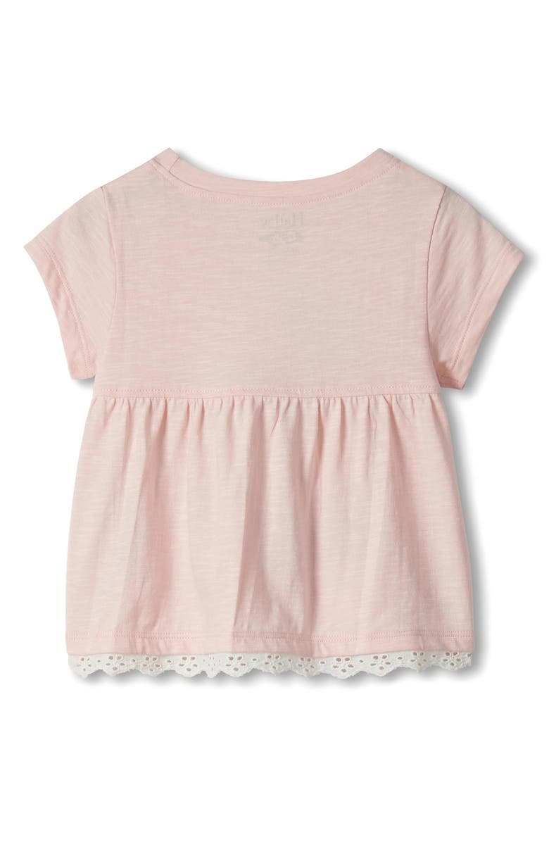 Hatley Kids' Elephant Eyelet Cotton T-Shirt & Shorts Set, Alternate, color, Pink
