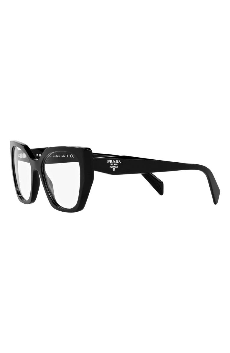Prada 52mm Optical Glasses, Alternate, color, Black